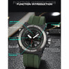 SANDA 3107 Dual Digital Display Luminous Alarm Clock Men Outdoor Sports Electronic Watch(Black)