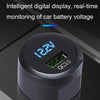 2PCS JY-032 USB Plug Digital Display Fast Charge Car Charger, Style: 3.5A + QC3.0(Mini Right Bend)