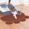 PVC Claw Shaped Cat Litter Mat Pet Placemat Anti-skid Floor Mat Pet Supplies(Coffee)