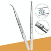 Diamond Jewellery Tweezers With Slotted Stainless Steel Tweezers ,Spec: Bending