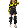 Girls Hip Hop Style Street Dance Performance Costumes, Size:140cm(Black Vest)