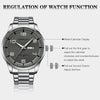 CRRJU 5005 Men Steel Strap Watch Simple Business Personalized Waterproof Watch With Calendar Display(Golden)