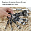 8 in 1 Magnetic Double-Headed Measuring Spoon Stainless Steel Measuring Spoon Set(Black)