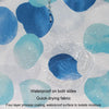 80x180cm Home Thickened Waterproof Shower Curtain Polyester Fabric Bathroom Curtain(Blue Petal)