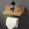 30cm Walnut Wall-Mounted Paper Towel Rack Bathroom Shelf Roll Tissue Holder