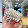 For AirPods Pro Crocodile Texture Earphones Protective Case(Silver)