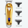 VGR V-063 8W USB Household Portable Metal Hair Clipper with LCD Display(Gold)