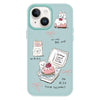 For iPhone 14 Plus Skin Feeling Jelly TPU Hybrid PC Phone Case(Cake Dog Light Green)
