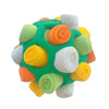 Dog Sniffing Ball, Treat Puzzle Toy, Fleece & TPR Rubber (White, Yellow, Orange, Green)