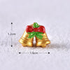 4pcs Christmas Micro Landscape Decorations Resin Craft Gifts Home Decoration Ornaments, Spec: Bell No.9