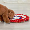 Dog Snuffle Mat, Red, 45cm - Slow Feeder, Stress Relief