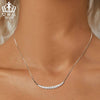 S925 Sterling Silver Crescent Moon Necklace for Women(BSN374)
