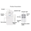 130dB Wireless Door Alarm with Remote, LED Light - 7 Modes