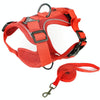 Reflective Dog & Cat Harness Vest with Lead, XL Red - Breathable & Adjustable
