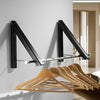 Multifunctional Space Aluminum Invisible Drying Rack, Size:Double Black + 80cm Crossbar