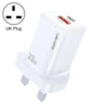 WK WP-U140 33W Power Series USB+USB-C/Type-C Fast Charger, Specifications: UK Plug(White)