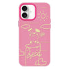 For iPhone 16 Skin Feeling Jelly TPU Hybrid PC Phone Case(Rose Puppy Rose Red)