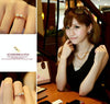 3 PCS Women Fashion Crystal Bowknot Cubic Zirconia Rings(gold)