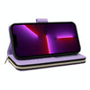 For iPhone 13 Pro Nine-card Slots Zipper Wallet Bag Leather Phone Case(Light Purple)