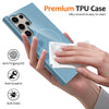 For Samsung Galaxy S23 Ultra 5G Glossy TPU Shockproof MagSafe Phone Case with Lanyard(Blue)