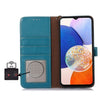For Samsung Galaxy A36 Genuine Leather Litchi Texture RFID Leather Phone Case(Blue)
