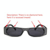 Square Sunglasses Women Imitation Diamond Lasses Fashion UV400 Sunglasses(C1)