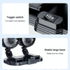 5V USB Port Car Dual-head Fan Circulation Fan(White)