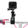 PULUZ Motorcycle Bicycle Handlebar Holder with Tripod Mount & Screw for GoPro, Insta360, DJI and Other Action Cameras(Black)