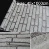 Gray Brick Creative 3D Stone Brick Decoration Wallpaper Stickers Bedroom Living Room Wall Waterproof Wallpaper Roll, Size: 45 x 1000cm