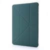 For iPad Mini 4 Airbag Deformation Horizontal Flip Leather Case with Holder(Dark Green)