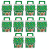 10pcs Christmas Candy Boxes Kraft Paper Christmas House Handbag Candy Boxes, Style: Small Green Base