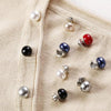 10 PCS Versatile Pearl Stud Buckle Anti-light Collar Buttonigan Shawl Pin Needle Diy Scarf Collar Pin Brooch Pin(Random Color)