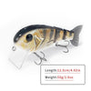 With Tongue Plate 3 Section Bionic Fish Lua Sea Fishing Freshwater Universal Floating Fake Bait(LK088-04)