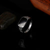 Male Fashion Classic Rhinestone Enamel Rings, Ring Size:8(Platinum)
