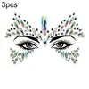 3 PCS  Forehead Green Masquerade Makeup Acrylic Face Sticker