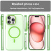 For iPhone 15 Pro Max MagSafe Frosted Translucent TPU + PC Full Coverage Phone Case(Green)