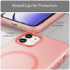 For iPhone 12 MagSafe Frosted Translucent TPU + PC Full Coverage Phone Case(Red)