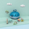 MoFun 2029A 2 in 1 Baby Rattle & Teether 6-piece Set with Whale Storage Box