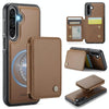 For Samsung Galaxy A26 5G JEEHOOD J05 Business Magnetic Style RFID Leather Phone Case(Brown)
