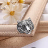 Personality Tiger Head Brooch Men Suit Pin Vintage Badge Collar Pin(Silver)