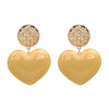 Peach Heart Earrings Retro Series Acrylic Stud Earrings for Women(Khaki)