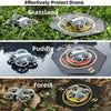 Sunnylife Drone Landing Pad 35cm Fast-Fold Double-Sided Leather Waterproof Helipad for DJI Neo / Avata 2 / Mini 4 Pro (Yellow+Orange)