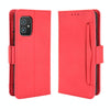 For Asus Zenfone 8 ZS590KS Skin Feel Calf Pattern Horizontal Flip Leather Case with Holder & Card Slots & Photo Frame(Red)
