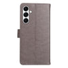 For Samsung Galaxy A26 5G Global Cat Bee Embossing Pattern Shockproof Leather Case(Grey)