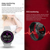 GW69 Plus Smart Watch, Support BT Call / Heart Rate / Blood Pressure / Blood Oxygen(Black + Leather Strap Black)