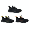 Men Casual Sports Shoes Breathable Mesh Outdoor Running Shoes, Size: 40(Black+Orange)