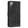 For Samsung Galaxy S20 FE Tulips Embossed Leather Phone Case with Lanyard(Black)