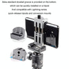 XILETU XJ-8 Aluminum Alloy Camera Head Tripod Mobile Phone Clip(Blue)