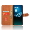 For ASUS ROG Phone 8 Skin Feel Magnetic Flip Leather Phone Case(Brown)