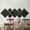 100 PCS Square Crystal Mosaic Mirror Acrylic Stereo Wall Stickers Creative Background Home Living Room Wall Sticker,Size:3*3cm(Black)